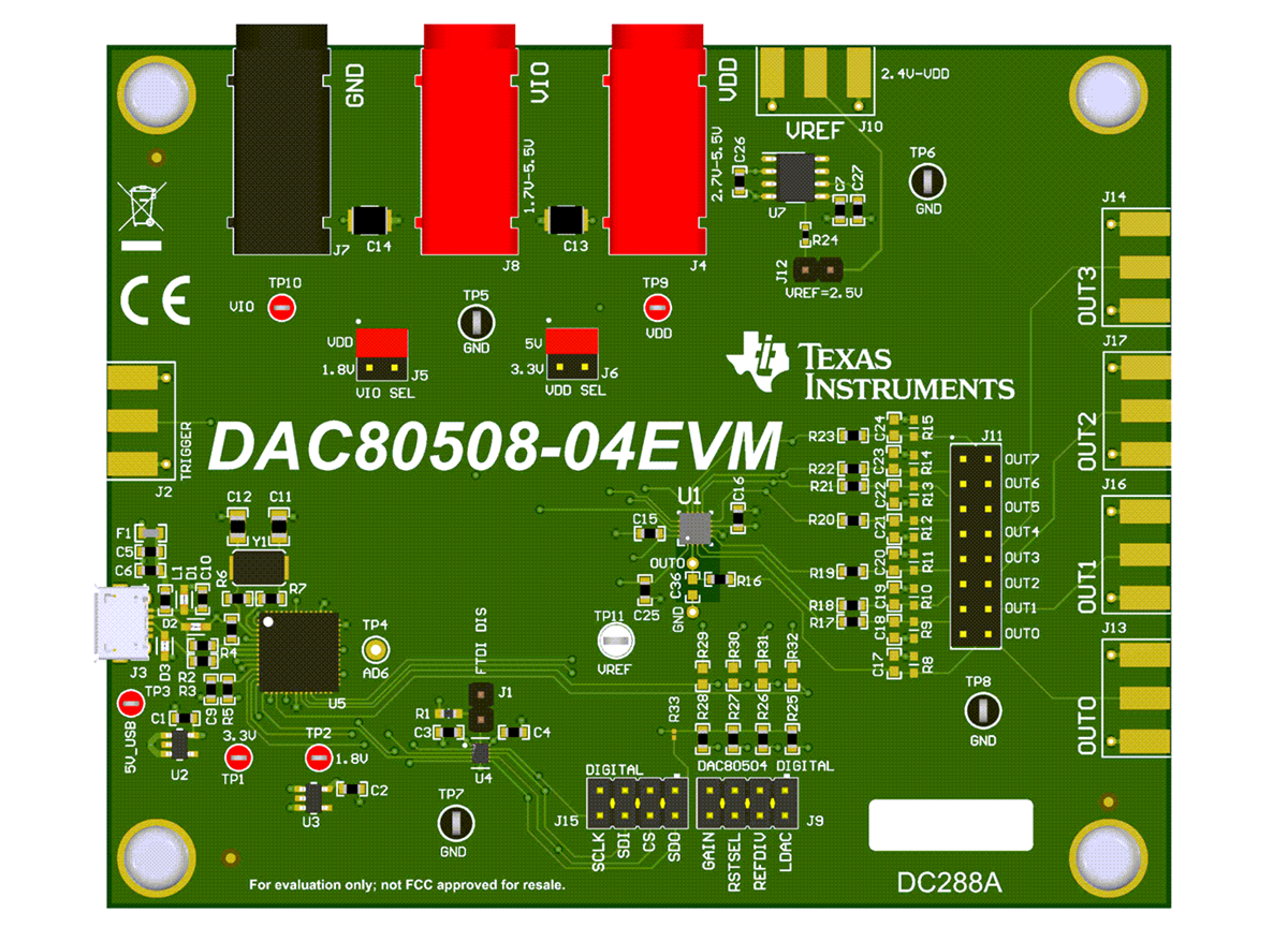 Location Circuit - Texas Instruments DAC80508-04EVM Evaluation Module